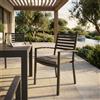 MIlani Home DEXTER - poltrona da giardino in alluminio impilabile con cuscino