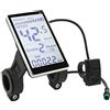 Oreb Computer da bicicletta, impermeabile LCD display bicicletta tachimetro e contachilometri, 5pin 24V 36V 48V 60V ciclismo computer MTB Tracker, per 31,8, 22,2mm biciclette elettriche