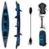 Wattsup, Kayak Gonfiabile, Gamma Torpedo 3 posti, 476x80 cm (15'6''x31'), 100% Alta Pressione, Dropstitch, Pacchetto Completo: Pagaie Doppie Sedili Pompa Borsa da Trasporto, Fino a 235 kg, Blu