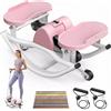 ExeractFit Upgraded Rock Stepper Fitness Casa, Movimento Laterale Mini Twist Stepper Silenzioso Delicato Sulle Articolazioni per Fianchi, Gambe, Glutei(Nero)