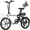 HITWAY E Bike 16 Pollici Bicicletta Elettrica Pieghevole, con Motore 250W Velocità Massima 25km/h, Batteria Al Litio 36V 9Ah, Autonomia 35-70km, Bici elettrica Urbana Pedelec per Adulti