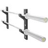 Aoneky Supporto Orizzontale per Bilanciere, Montaggio a Parete, Strato in Plastica Protettivo, Rack di Stoccaggio Bilancieri per Barra Olimpico Manubri Curl Trap Bar, 2 Barre