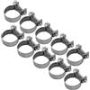 FTVOGUE 10pcs fascetta stringitubo 6-20mm di diametro in acciaio inossidabile Mini tubo di alimentazione tubo fascetta clip(18-20Mm)