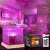 MXTIMWAN Proiettore LED per bambini, proiettore RGB 3D con 16 effetti di luce, proiettore aurora telecomandato, luce notturna per bambini, festa di Natale
