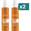 Eau Thermale Avene Avene solare spray SPF30 protezione solare media bipacco 2x200ml