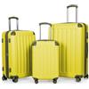 Hauptstadtkoffer Spree - Set di 3 valigie: bagaglio a mano 55 cm, valigia media 65 cm + valigia grande da viaggio 75 cm, guscio rigido in ABS+PC, lucchetto a combinazione TSA, LEMON