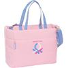 Safta BENETTON PINK - Borsa per laptop da 14,1, con tasca, zaino, ideale per bambini di diverse età, comoda e versatile, qualità e resistenza, 54 x 17 x 31 cm, colore rosa