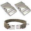 DHER Fibbie a Rilascio Laterale Fibbie in metallo Chiusura, Fibbia per Borsa di Ricambio, Fissaggio per Fibbia per Cintura, per Braccialetti Paracord, Collare per Cani, Zaino (Bronzo, 25mm)