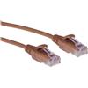 ACT Brown 3 metri di cavo patch LSZH U/UTP CAT6 per datacenter slimline senza strappi con connettori RJ45 (DC9203)