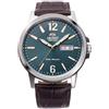 Orient Contemporary Conmuter - Orologio Uomo Automatico a Carica Manuale Casual Cinturino In Pelle Marrone Cassa In Acciaio Quadrante Verde - RA-AA0C06E39B RA-AA0C06E