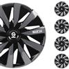 Sparco Set 4 copricerchi 14 pollici copriruota auto Lazio SPC1491BKGR nero grigio