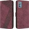 OKZone Cover per Motorola Moto G10/G20/G30/G10 Power, Custodia in PU Pelle per Motorola Moto G10/G20/G30/G10 Power, Custodia a Libro Folio Portafoglio con Magnetica Wallet Case Flip Cover (Rosso)