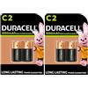 Duracell 4X Duracell C Ricaricabili 3000 mAh HR14/DC1400 (2 Blister da 2 Batterie) 4 Pile