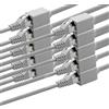 1aTTack.de 618395 Adattatore prolunga CAT7 Cat.7-5m - Cavo Ethernet Cavo di rete Lankabel 10 Gb/s cavo grezzo con presa (RJ45) Cat6a 10 pezzi - grigio