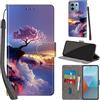 PHINIENLAND Cover per Xiaomi Redmi Note 13 Pro 5G Case PU Pelle Custodia [Kickstand] [Chiusura magnetica] [Slot per Schede], Portafoglio Flip Custodia per Redmi Note 13 Pro 5G,Montagna