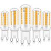 YUIIP Lampadina a LED G9 Dimmerabile da 3W, Equivalente a Lampada Alogena da 28W 40W, Luce bianca calda da 3000K, Senza Sfarfallio, Illuminazione CA 220-240 V, Confezione da 5