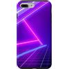Patternado Studio Custodia per iPhone 7 Plus/8 Plus Retro Futuristico Griglia Astratta 80s Stile Grafica Digitale