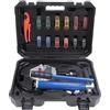 Wakects Crimpatrice idraulica manuale con pompa, forma 7 pezzi, lega di alluminio, crimpatrice per tubi AC, aria condizionata, crimpatrice per tubi, strumento di crimpatura manuale per riparazione