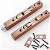 Prmape 2 chiavistelli per porta 304, in bronzo rosso, nascosti, in acciaio inox, 15 cm, per porte francesi, porte composite, porte in legno