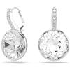 Swarovski Millenia Orecchini Pendenti, Gioielli con Cristalli Swarovski, Pietre Preziose a Taglio Round, Montatura a Castone, Placcatura in Tonalità Rodio, 2,5 x 1,5 cm, peso (singolo orecchino) 6,4 g