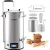 VEVOR Sistema per Produzione di Birra, Bollitore da 60 Litri per Uso Domestico, Pentola Elettrico per Produzione di Birra Modalità Automatica/Manuale, Pannello di Controllo Tubo di Circolazione