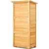 VEVOR Grande Capannone Portaoggetti in Legno per Esterni, Capannone Porta con Struttura in Metallo, Ripiani, Pavimento, Mobiletto Portaoggetti Impermeabile, per Patio Cortile Prato 800x500x1620 mm