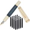 SIPLIV Jinhao 82 Mini penna stilografica in plastica, penna da viaggio tascabile a paragrafo corto, con convertitore di inchiostro e 20 cartucce di inchiostro nero, pennino extra fine iridio, grigio
