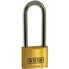 Kasp K12550L80A1 Lucchetto in ottone premium, 50x80 mm, arco extra alto, a chiave unica