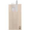 Tovagliolo punta a punta 39x40cm (9,5x20cm piegato) con piega porta posate - 100% riciclato