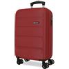 Roll Road Flex Valigia da Cabina Bordeaux 35x55x20 cm Rigido ABS Chiusura a Combinazione Laterale 33L 2.5kg 4 Doppie Ruote Estensibile Bagaglio a Mano