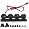 Dilwe Lampada da tetto universale a LED fai-da-te simulazione cerchio portapacchi lampada accessori per fari adatti per cingoli per auto SCX10 1/10 RC(4LED)