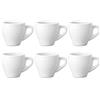 PraTiKo Life Pratiko Set 6 TAZZINE per Caffe' Tipo Bar in Ceramica, Senza PIATTINI