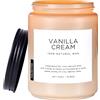 M&SENSE Candele profumate di Crema alla vaniglia, candela media, candela profumata per aromaterapia rilassante, regalo di inaugurazione per donne e uomini, a 2 stoppini da 550g, Durata Fino a 110 Ore