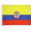AZ FLAG Bandiera Colombia Con Stemma 45x30 cm - Bandierina Colombiana Con Blasone 30x45 cm Cordicelle