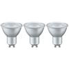 Paulmann 28581 Lampadina LED riflettore 3 lampadine da 4 Watt alluminio lampadina a bulbo illuminazione 2700 K GU10