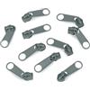 cyclingcolors 10x Cursore Cerniera Ricambio Kit di Riparazione per Cerniera Testa N°5 Cursori per Vestiti Borse Giacche Borse Valigie Jeans, grigio