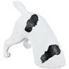 Relaxdays Statua Cane da Giardino, Scultura da Esterno in Poliresina, HLP: 23x28x17 cm, Cagnolino Che Scava, Nero Bianco
