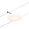 Paulmann CorDuo 94427 - Faretto LED a fune, 1 x 4,5 Watt, espandibile, cromato opaco, fune metallica cromata 3000 K