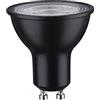 Paulmann 28751 Lampadina LED riflettore RAL 9004 lampadina dimmerabile da 7 Watt nero opaco luce efficiente bianco caldo 2700 K GU10