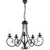 ONLI 4885/5N LAMPADARIO Pompei 5 LUCI col.Nero, Nero