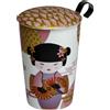 Eigenart Teiera in porcellana Geisha rosa da 350 ml con infusore INOX e coperchio