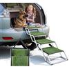 VEVOR Scaletta Pieghevole per Auto per Cani Animali Domestici, Scala Pieghevole a 4 Gradini per SUV Camion Letti Divani per Animali Domestici Carico max 90,72 kg Superficie Antiscivolo Portatile