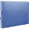 DONAU 8545002PL-10 - Scatola portadocumenti con chiusura angolare in gomma, in plastica/PP 700 μm, blu trasparente, per DIN A4, larghezza dorso 30 mm, ali laterali pieghevoli, per ufficio e scuola