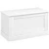 HOMCOM Cassapanca contenitore con porta giochi e cerniera di sicurezza per soggiorno, in legno, 80x40x45 cm, bianco | Aosom Italy