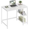 VASAGLE Scrivania per Computer, Scrittoio, 100 x 50 x 76 cm, Moderno, Tavolo da Lavoro, per Ufficio Camera da Letto Soggiorno, Bianco Acero LWD046W01
