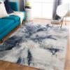 Livabliss New York Tappeto Salotto Moderno Astratto Tappeto Soggiorno, Camera da Letto, Pranzo Moderni Tappeti Effetto Marmo, Morbido e Pelo Corto, Ampio 160x220 cm, Blu, Grigio e Beige