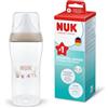 NUK Perfect Match Biberon | 6+ mesi | 360 ml | Biberon anti-coliche | PP | Indicatore di controllo della temperatura | Scimmia | Confezione da 1