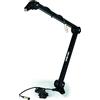 QUIK LOK - A/26 BK ASTA BROADCAST, Asta da Tavolo per Microfono, Finitura Satinata Nera,