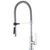 GRIFEMA LYON-G14001 Rubinetto Cucina con Bocca Molto Alta (59CM), Miscelatore per Lavello con Doccetta Estraibile Professionale (G3/8 Pollici), Modalità spray a due funzioni, Cromo