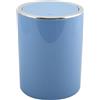 MSV serie bagno "ASPEN" design bidone per cosmetici bidone a pedale bidone con coperchio basculante bidone per rifiuti 6 litri (ØxH): circa 18,5 x 26 cm blu pastello